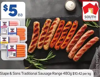 Foodland Slape & Sons Traditional Sausage Range 480g offer