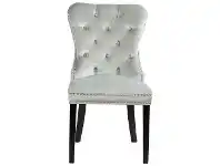 LivingStyles Marion Velvet Fabric Dining Chair, Set of 2, Grey / Black offer