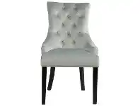 LivingStyles Abraham Velvet Fabric Dining Chair, Set of 2, Grey offer