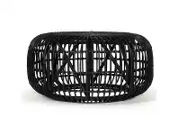 LivingStyles Vander Rattan Round Coffee Table, 125cm, Black offer