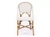 LivingStyles Sorrento Rattan Bistro Dining Chair, White offer