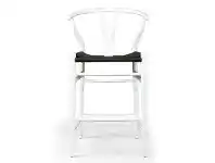 LivingStyles Hanx Replica Hans Wegner Wishbone Counter Stool, White / Black offer
