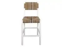 LivingStyles Sabai Mahogany Timber Counter Stool, White offer