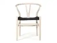 LivingStyles Hanx Replica Hans Wegner Wishbone Chair, White Wash / Black offer