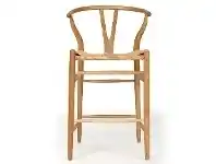 LivingStyles Hanx Replica Hans Wegner Wishbone Counter Stool, Natural / Tan offer