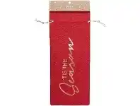 Officeworks Otto Christmas Hessian Bottle Bag Natural offer