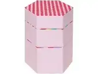 Officeworks Otto Assorted Pattern Hexagonal Box 3 Pack Pink offer
