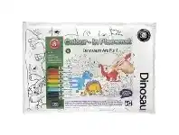 Learning Can Be Fun Colouring In Placemat & Markers Dinosaurs