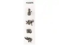 Officeworks Three By Three Cast Metal Magnets Cats 4 Pack offer