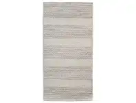LivingStyles Boondi Handwoven Wool Rug, 120x60cm, Cream/Taupe offer