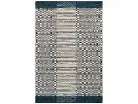 LivingStyles Boondi Handwoven Wool Rug, 140x70cm, Ivory/Turquoise offer