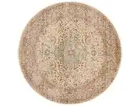 LivingStyles Legacy No.861 Bohemian Round Rug, 240cm, Off White / Turquoise offer