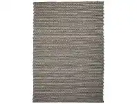 LivingStyles Lisbon Handwoven Wool Rug, 225x155cm, Grey offer