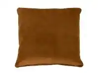 LivingStyles Tobago Velvet Fabric Feather Filled Euro Cushion, Tobacco offer