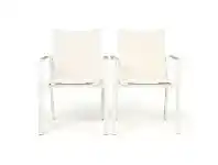 LivingStyles Roberto Metal Stackable Outdoor Dining Armchair, Set of 4 offer