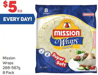 Foodland Mission Wraps 288-567g 8 Pack offer