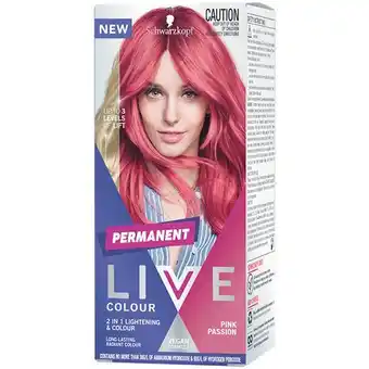 Woolworths Schwarzkopf permanent live hair colour offer