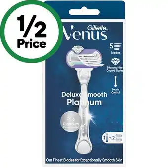 Woolworths Venus deluxe smooth platinum razor offer