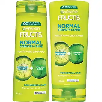 Woolworths Garnier fructis shampoo or conditioner 315ml offer