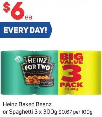 Foodland Heinz Baked Beanz or Spaghetti 3 x 300g offer