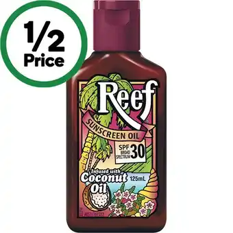 Reef tanning oil coconut sunscreen spf30+ 125ml