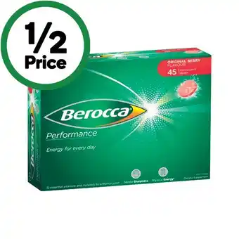 Woolworths Berocca energy effervescent tablets pk 45 offer