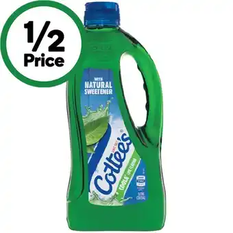 Woolworths Cottee’s cordial 1 litre offer