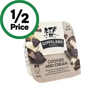 Woolworths Gippsland dairy yogurt mix-in’s 140g – from the fridge offer