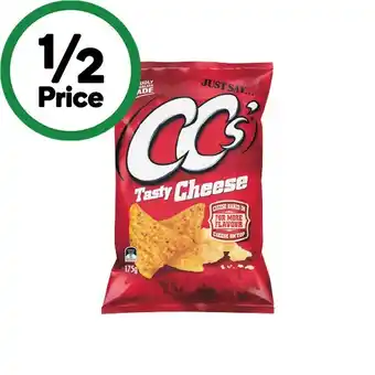 Woolworths Cc’s corn chips 175g or cc’s cornados 110g offer