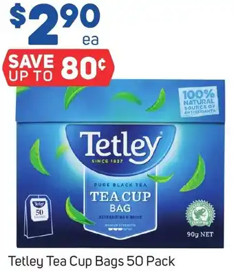 Foodland Tetley Tea Cup Bags 50 Pack offer