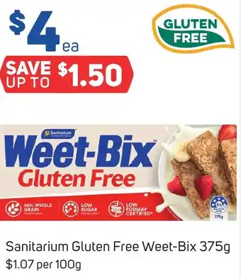 Foodland Sanitarium Gluten Free Weet-Bix Sanitarium Gluten Free Weet-Bix 375g 375g offer