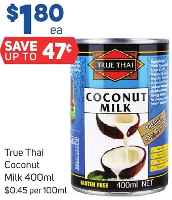 Foodland True Thai Coconut Milk 400ml offer
