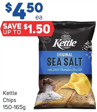 Foodland Kettle Chips 150-165g offer