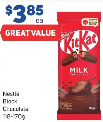 Foodland Nestlé Block Chocolate 118-170g offer