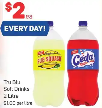 Foodland Tru Blu Soft Drinks 2 Litre offer