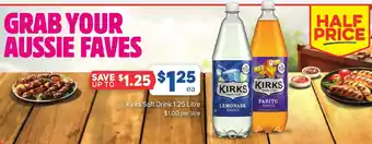 Foodland Kirks Soft Drink 1.25 Litre offer