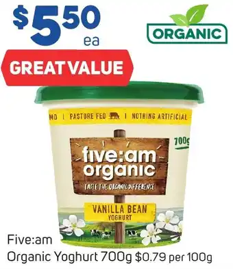 Five:am Organic Yoghurt 700g