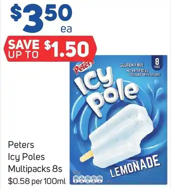 Foodland Peters Icy Poles Multipacks 8s offer