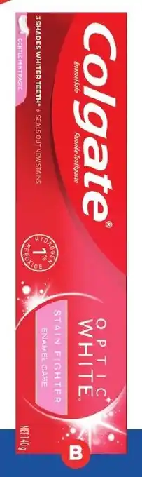 Foodland Colgate Optic White Toothpaste 140g offer