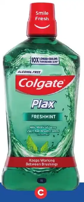 Foodland Colgate Plax Mouth Wash 1 Litre offer