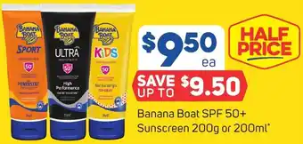 Foodland Banana Boat SPF 50+ Sunscreen 200g or 200ml offer
