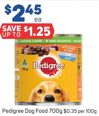 Foodland Pedigree Dog Food 700g offer