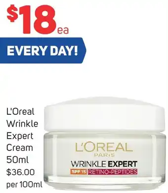 Foodland L'Oreal Wrinkle Expert Cream 50ml offer
