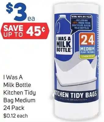 Foodland I Was A Milk Bottle Kitchen Tidy Bag Medium 24 Pack offer