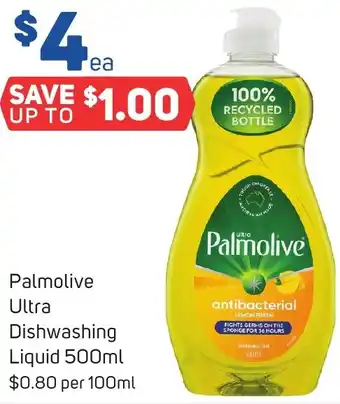 Foodland Palmolive Ultra Dishwashing Liquid 500ml offer