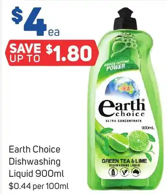 Foodland Earth Choice Dishwashing Liquid 900ml ` offer