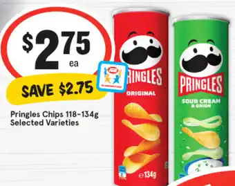 IGA Pringles Chips 118-134g offer
