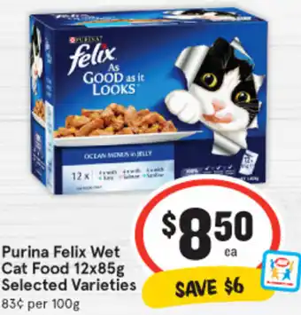 IGA Purina Felix Wet Cat Food 12x85g offer
