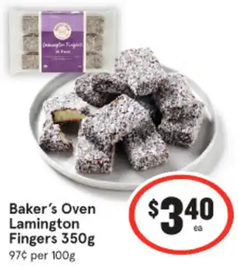 IGA Baker's Oven Lamington Fingers 350g offer