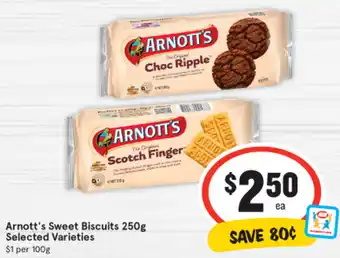 IGA Arnott's Sweet Biscuits 250g offer
